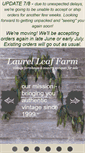 Mobile Screenshot of laurelleaffarm.com